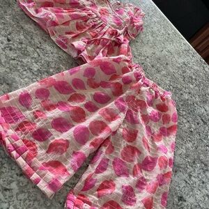 Pink Polka Dot Kids Matching Set size 2/3 T girls